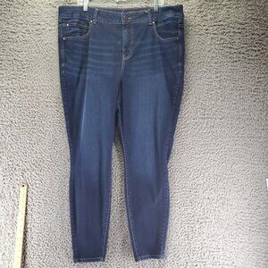 Maurices Jeans Women 20W Blue Everflex High Rise Stretch Slim Fit Skinny